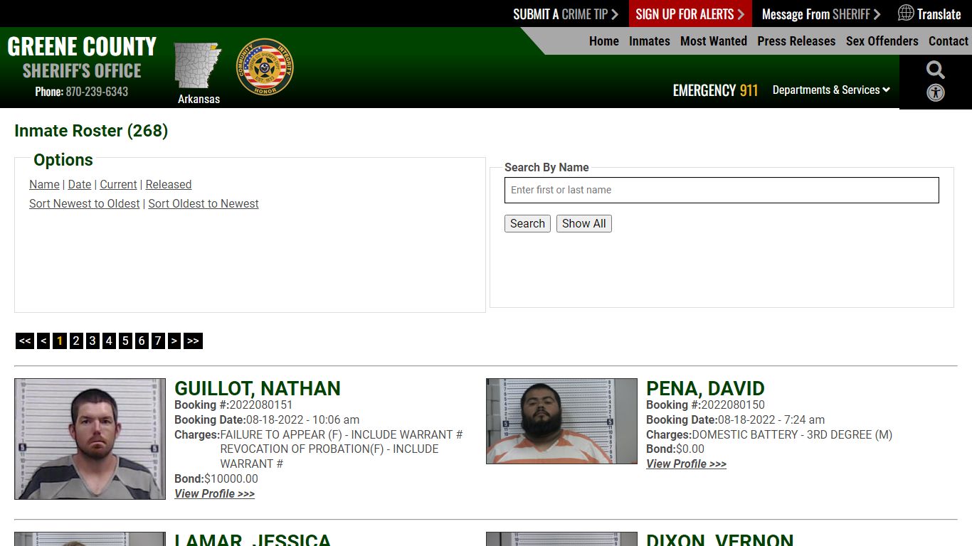 Inmate Roster - Current Inmates Booking Date Descending - Greene County ...